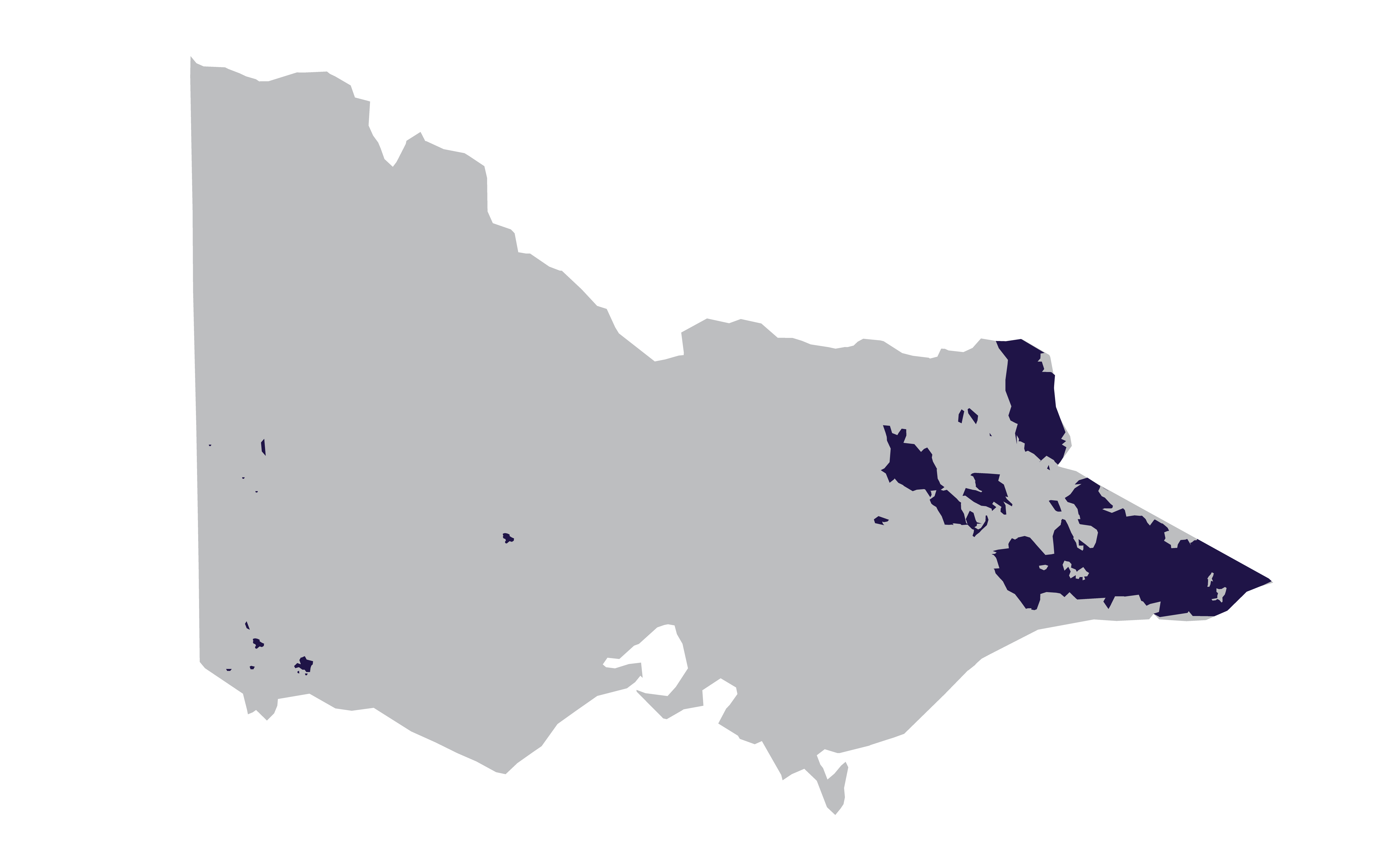 2019-20 bushfire extent in Victoria